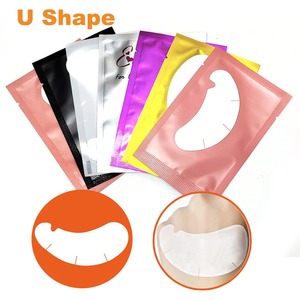 50 Pairs Hydrogel Patches for Eyelashes Lash Extension Supplies Under Eye Pads for Cilia Gel Grafted Beauty Tools