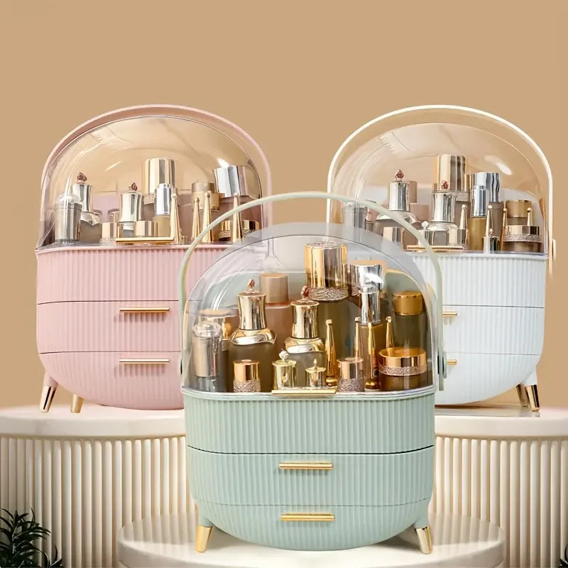 Large Capacity Makeup Organizer Drawer Cosmetic Storage Box for Skincare Beauty Products and Makeup Brush Holder