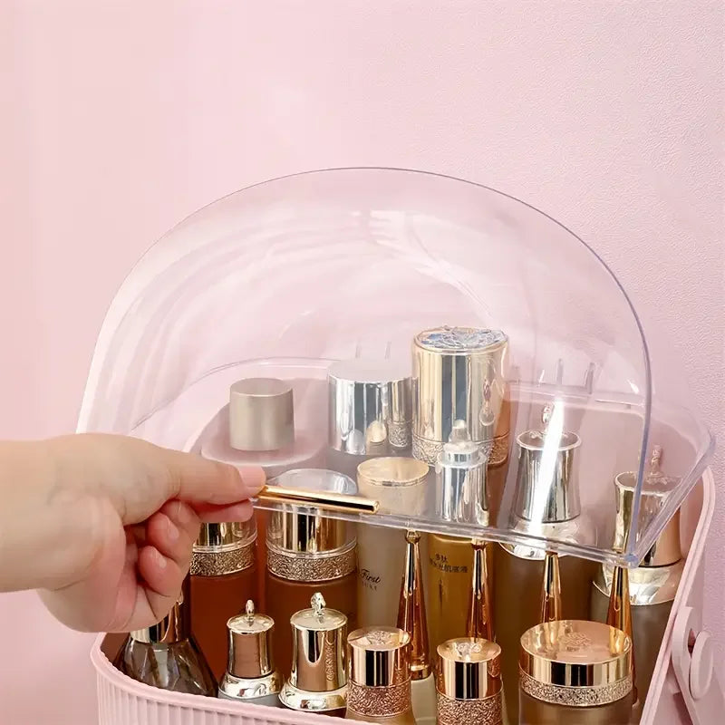 Large Capacity Makeup Organizer Drawer Cosmetic Storage Box for Skincare Beauty Products and Makeup Brush Holder