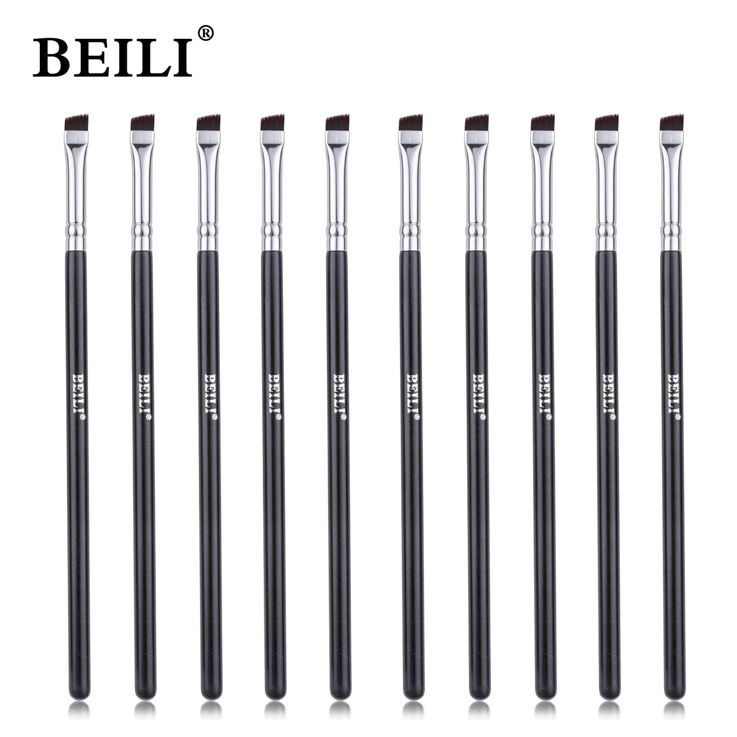 BEILI Ultra Thin Eyebrow Makeup Brush Set For Professional Eyeliner Eyelash Concealer Detail Brushes Make up Beauty Product