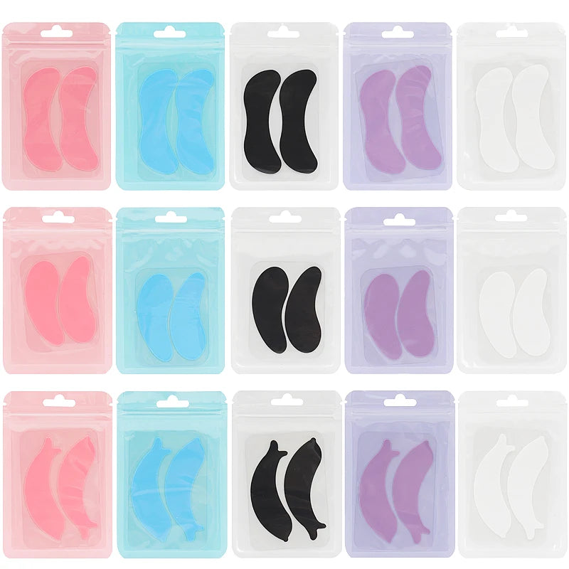1 Pair Reusable Silicone Eye Pads Lash Lift Under Eye Gel Patch Grafting Lashes Beauty Makeup Tools Eyelash Extension Supplies