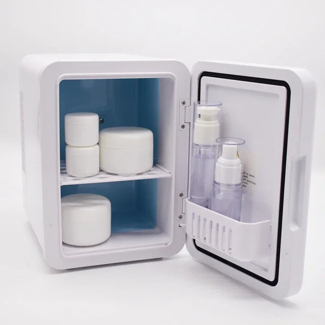4L Make up Cooler Glass Door Led Portable Compact Cosmetics Beauty Mini Fridge with Light Plastic OEM ODM Free Spare Parts XG04S