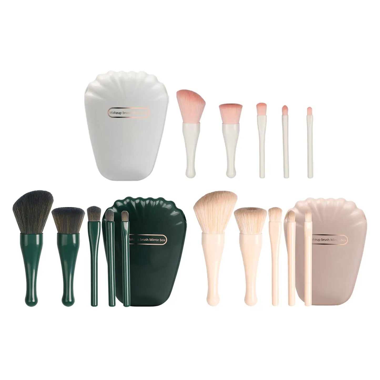5 Set Makeup Brush Set Beauty Products Mini Portable with Storage Box Brush Kit