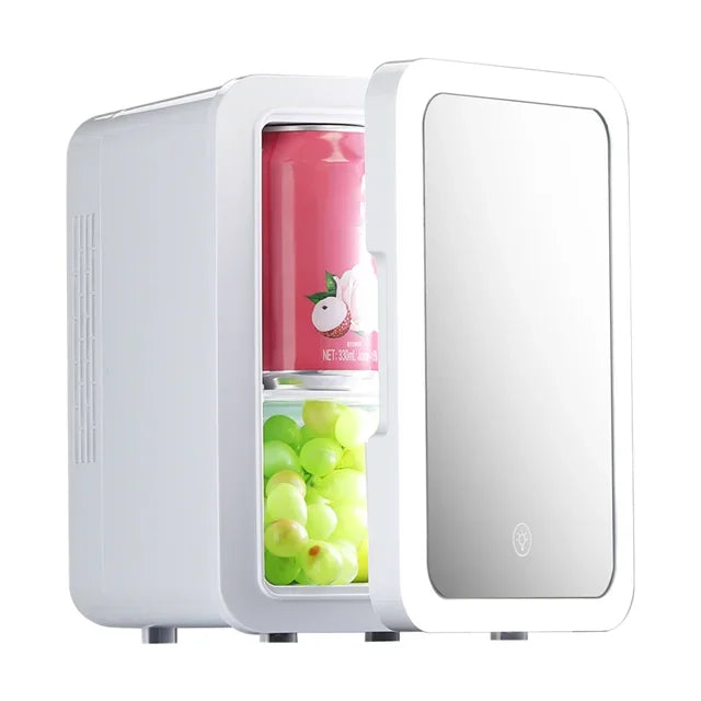 4L Make up Cooler Glass Door Led Portable Compact Cosmetics Beauty Mini Fridge with Light Plastic OEM ODM Free Spare Parts XG04S