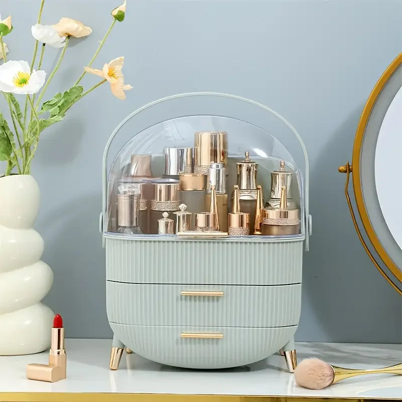 Large Capacity Makeup Organizer Drawer Cosmetic Storage Box for Skincare Beauty Products and Makeup Brush Holder