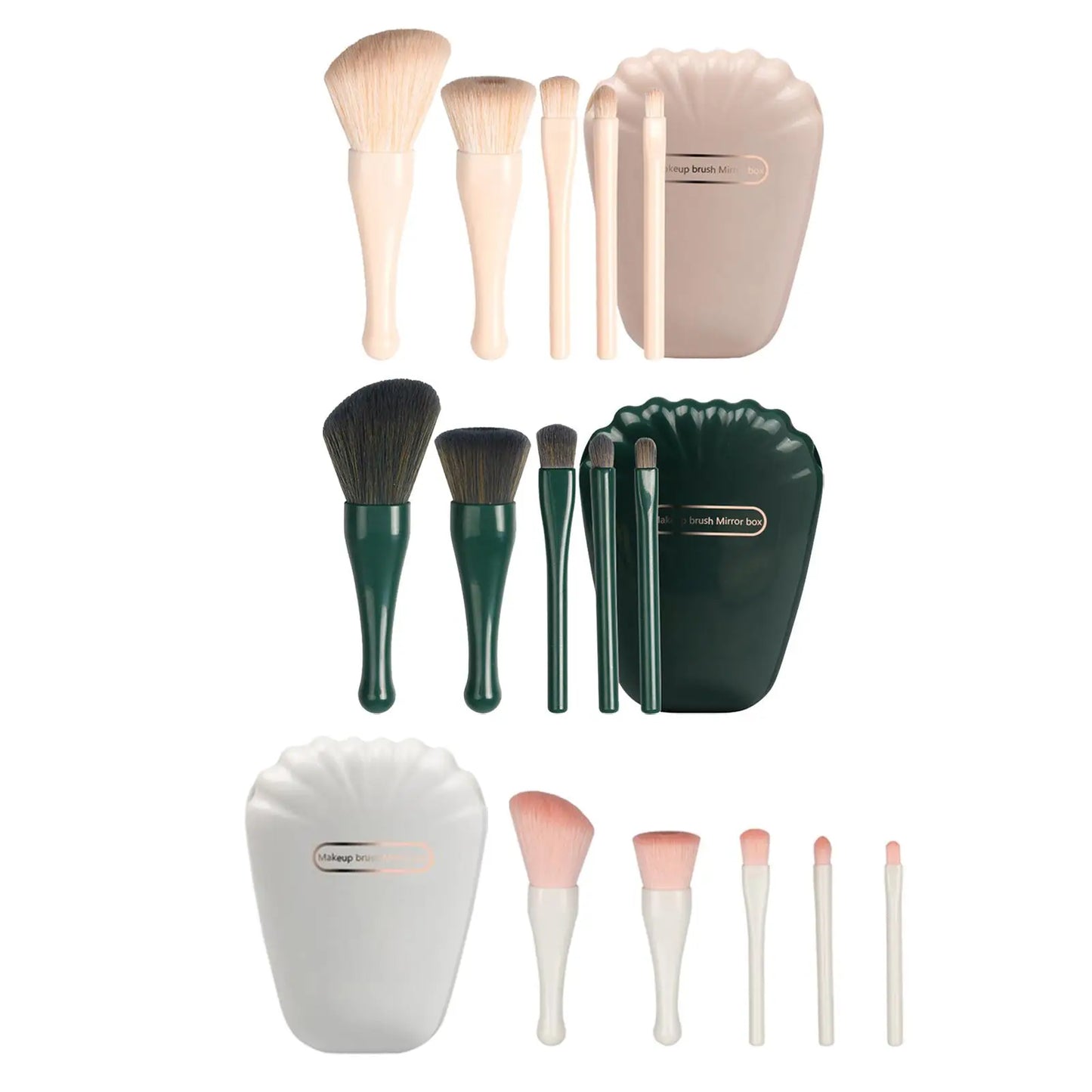 5 Set Makeup Brush Set Beauty Products Mini Portable with Storage Box Brush Kit