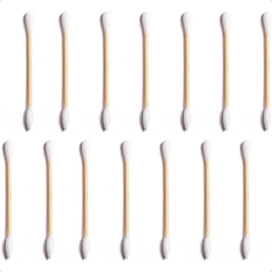 Clean Swabs 500CT One Pointed Tip Biodegradable + Organic Cotton Bamboo Makeup Nail Polish Touchups ChlorineFree Hypoallergenic