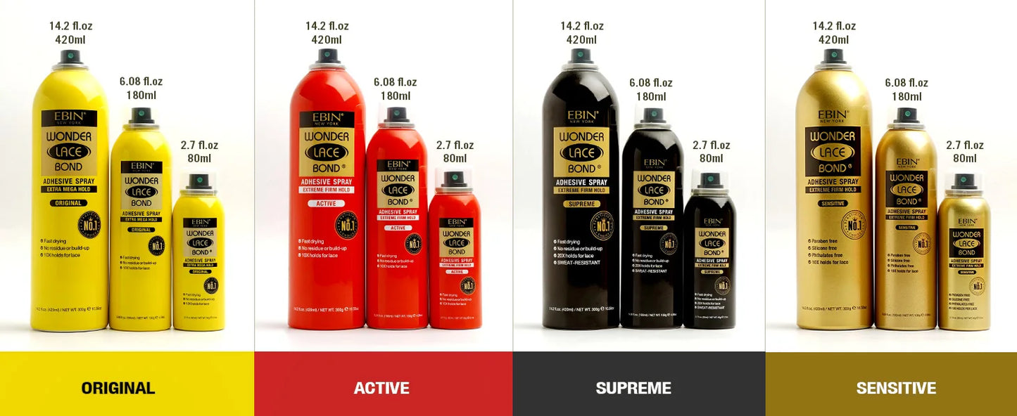 Ebin Wonder Lace Bond Spray - Extreme Firm Hold Wig Adhesive