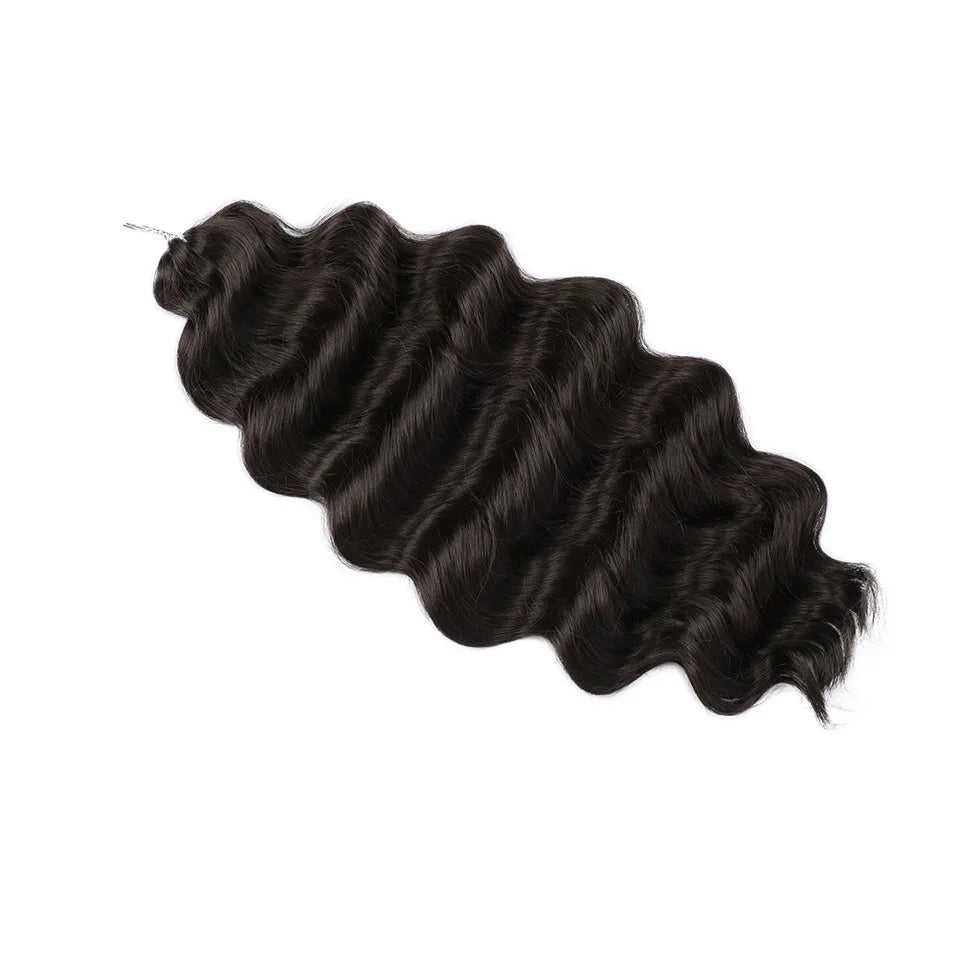 26 Inch Loose Deep Wave Crochet Hair 300g - Highlight Piano Brown Extensions
