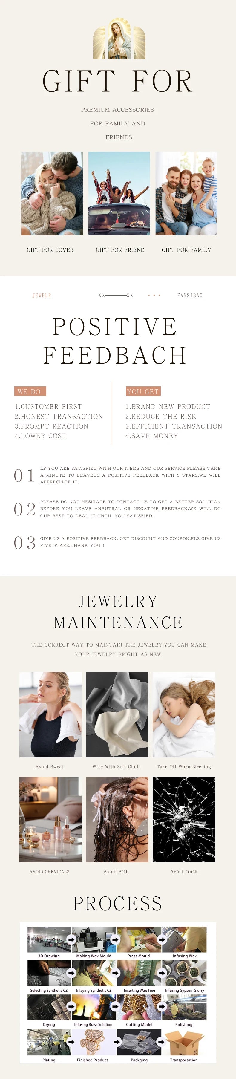 FanSibao women jewelry zircon inlaid enamel Virgin Mary religious pendant necklace suitable for gift giving