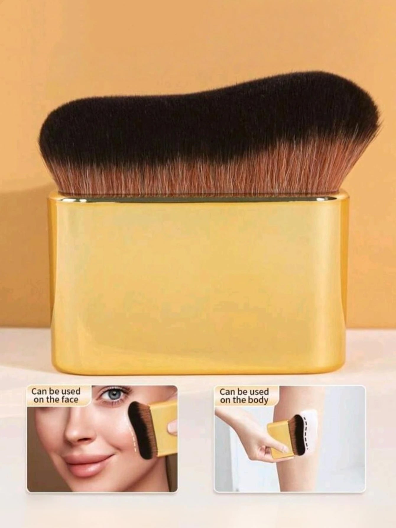 1 Foundation Brush Rose Gold Tanning Mixed Brush Foundation, Blush, Eye Shadow, Bronze, Facial and Neck Foundation Brush High and Low Foundation Brush