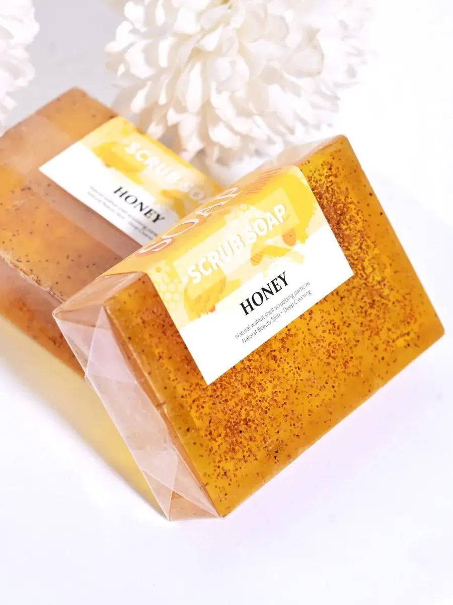 M+100g Honey Cleaning Frosted Particles Exfoliating Bath Body Care Whitening Handmade Soap