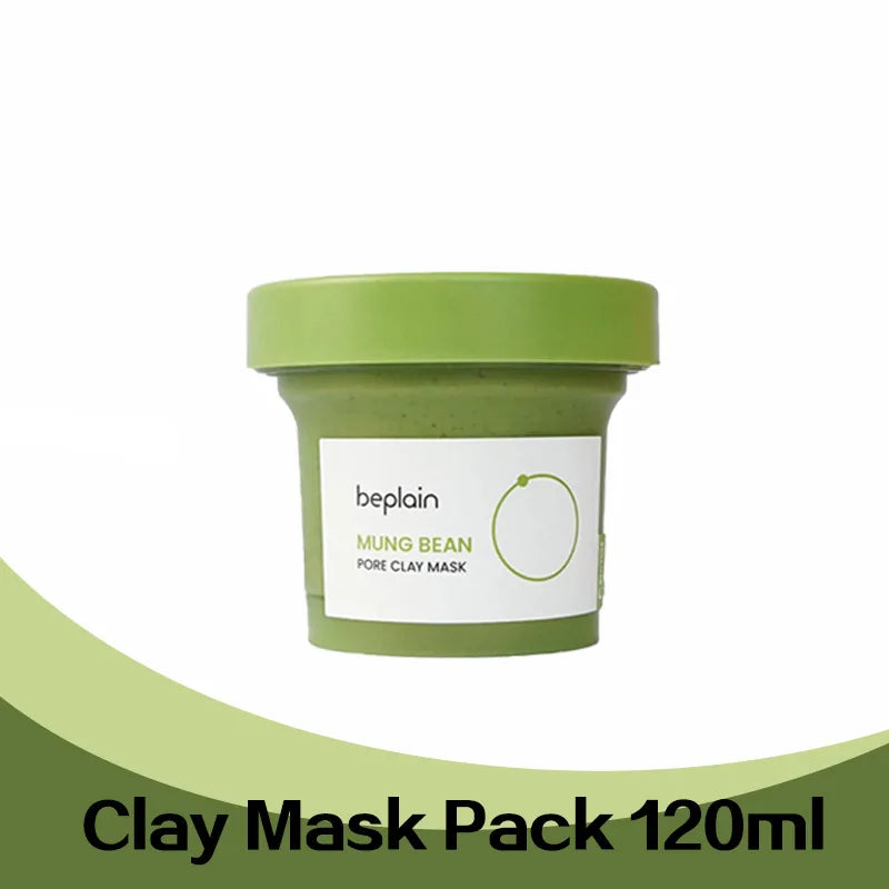 Brand New Beplain Green Bean Sensitive Skin Gentle Facial Cleanser+Mud Mask+Makeup Removal Oil Care Set