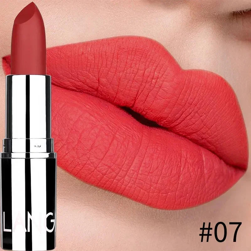 1PC Waterproof Nude Pink Lipstick Matte Lips Stick Long Lasting Non-stick Cup Lip Gloss Moisturizing Lipsticks Make-up Cosmetic