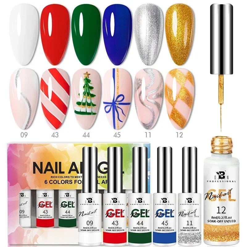 AWStorG 7.5ml Ocean Ripple Cat Eye Gel Kit Shiny Blue Green Glitter Cat Magnetic Gel Nail Polish Soak Off UV Nail Art Varnish