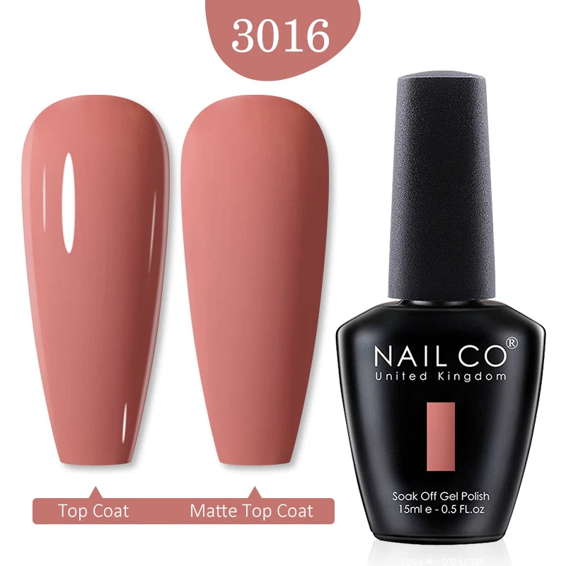 NAILCO Red Colors Series 15ML Nail Gel Polish Nail Supplies Semi Permanent For Nail Art Manicure Soak Off LED UV Hybrid Varnish