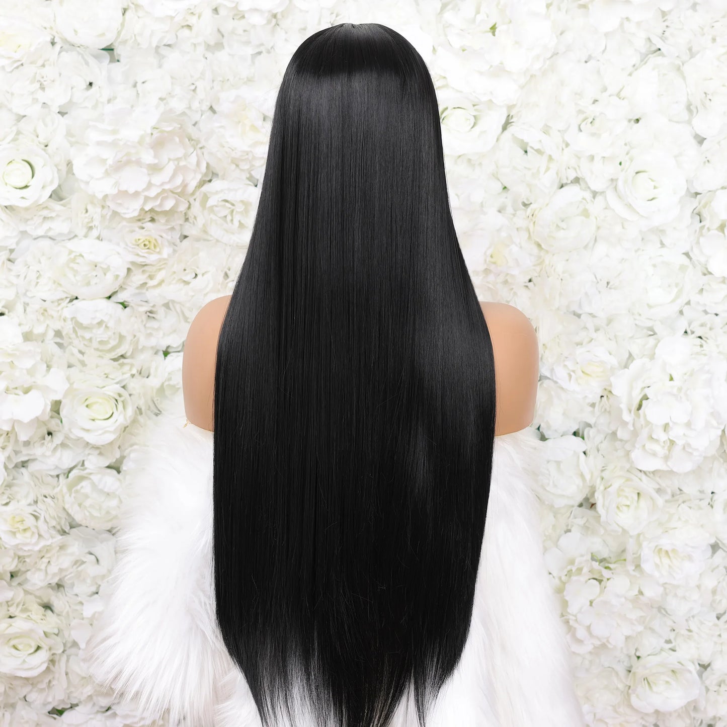 13x4x1 Lace Front Wig - Glueless Straight Synthetic with Baby Hair