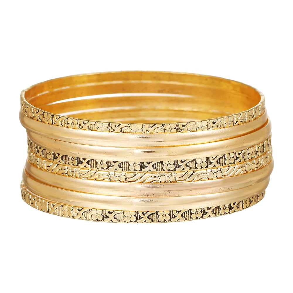 NADEEM Fashion Vintage Metal Layer Flower Bangles for Women Luxury Charm Bracelets Party Jewelry Wholesale Gifts