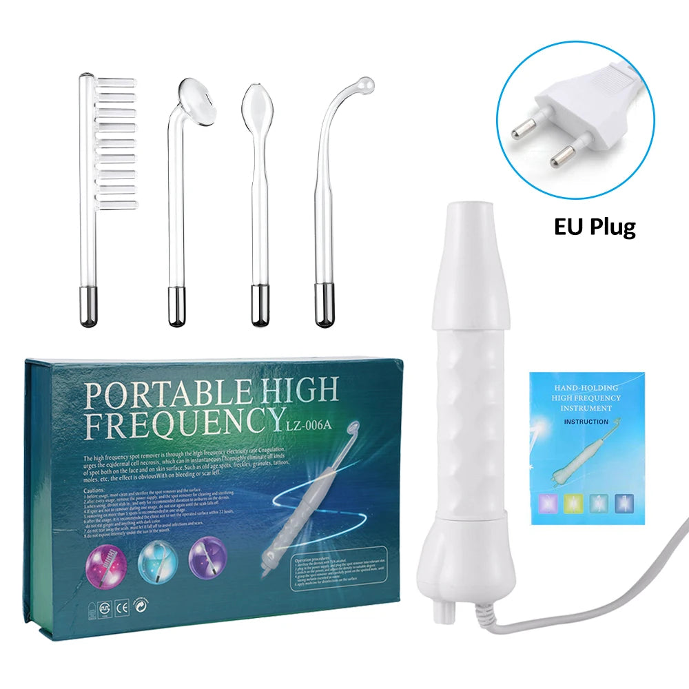 Portable High Frequency Facial Machine Skin Therapy for Face Acne Massage Skin Rejuvenation Tightening Wrinkle Reducing Tool