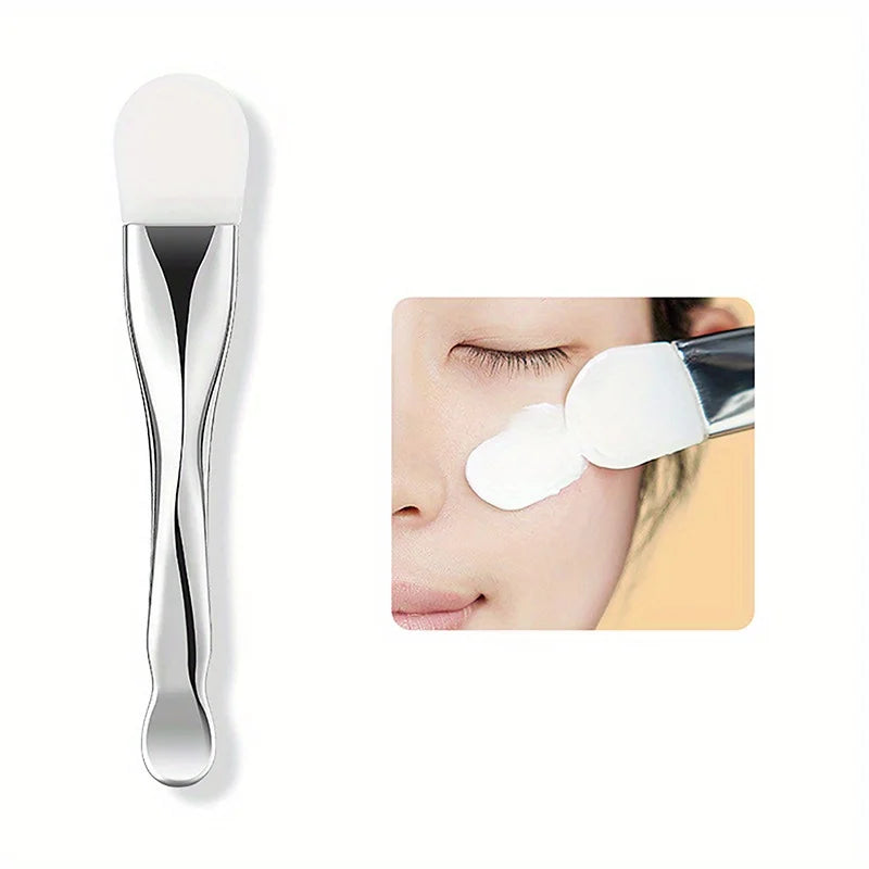 Whoesale Double Head Silicone Face Mask Facial Daub Type Mud Film Scraper Special Cleaning Brush Brush Beauty Tool