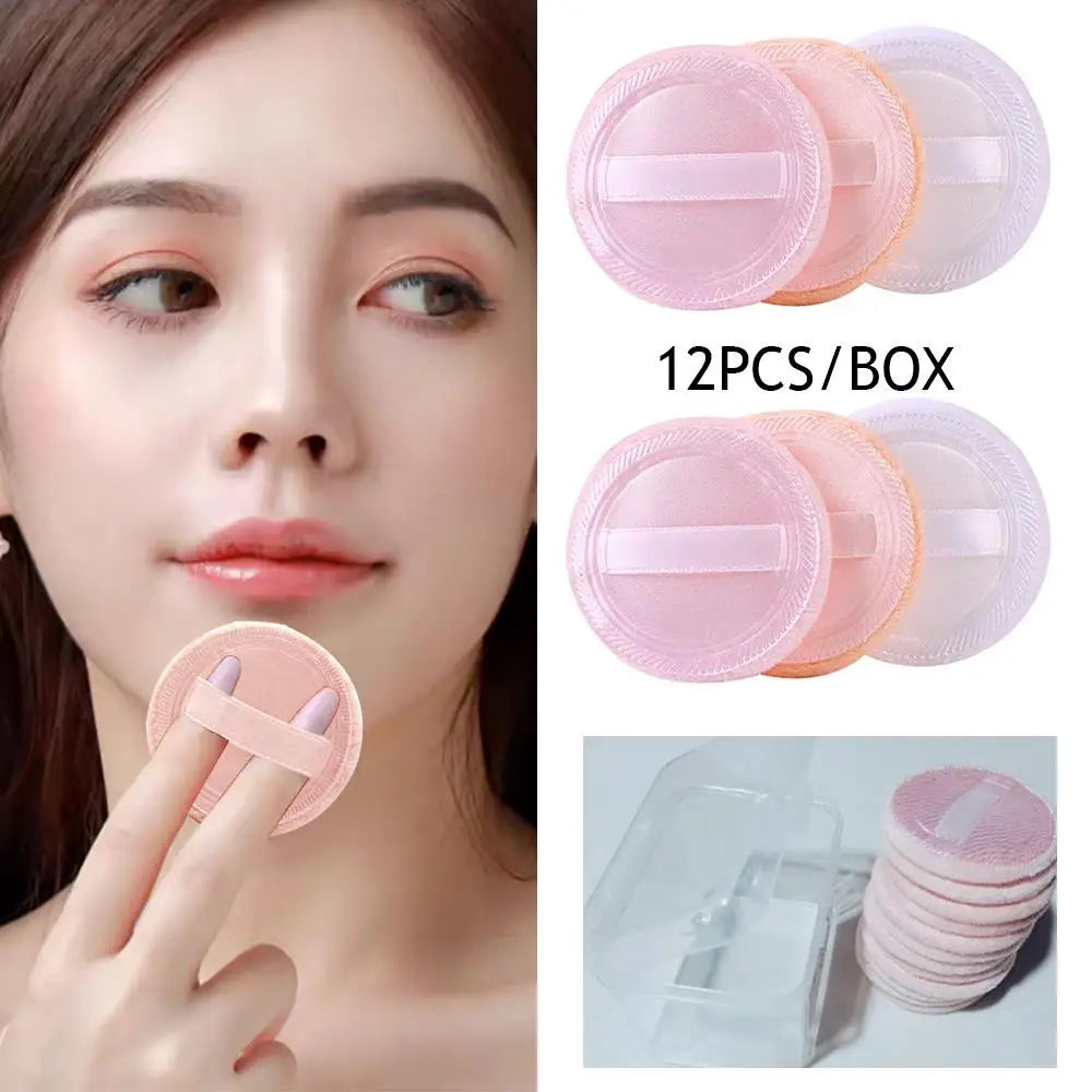 Cute Velvet Plush Powder Puff Round Makeup Puff Washable Product Soft Smooth Supplies Facial Beauty Items Dry Use Makeup Tool