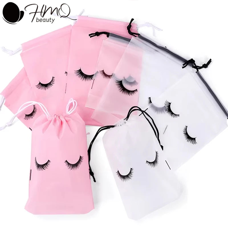 20Pcs Eyelashes Make Up Bag Reusable Aftercare Bags Toiletry Lipstick Travel Pouch Lash Extension Supplies Cosmetic Makeup Tools
