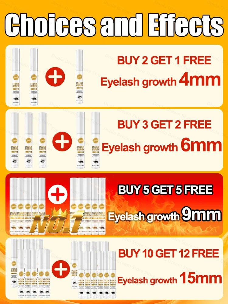 3Days 15mm Natural Fast Eyelash Growth Serum Women Lash Lift Kit Lengthening Thicken Eyebrow Growth Serum Beauty Makeup Products