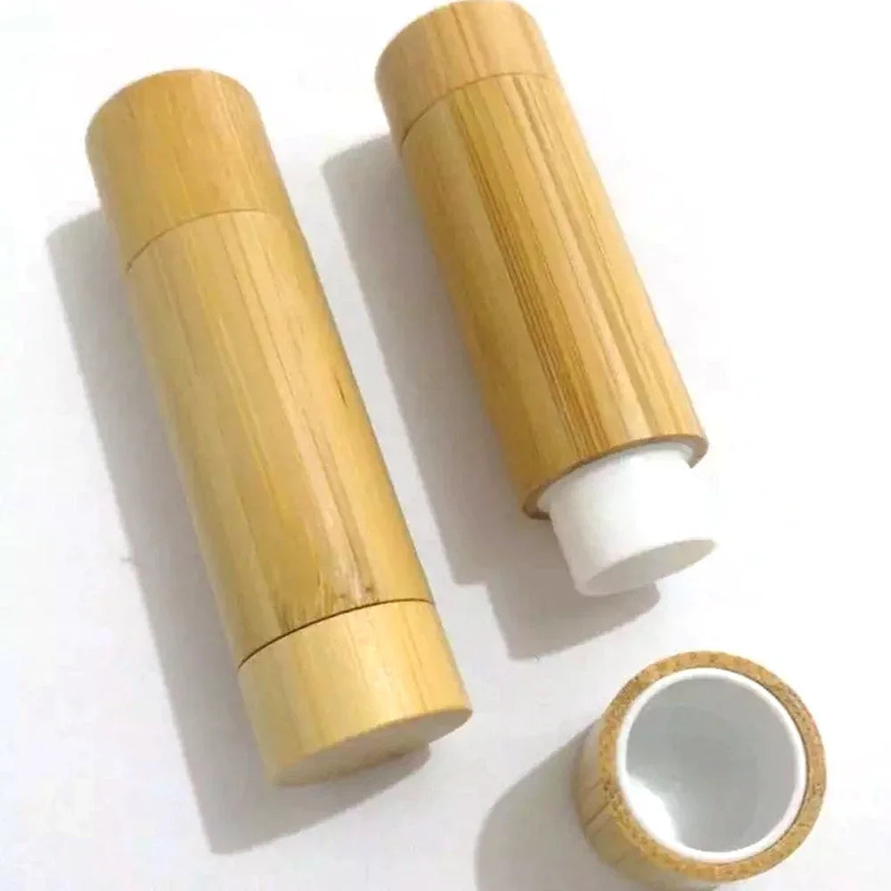 화장품 5g Bamboo Empty Lip Gross Container Lipstick Tube DIY Container Tubes Natural Bamboo Makeup Products Beauty Lip Tint