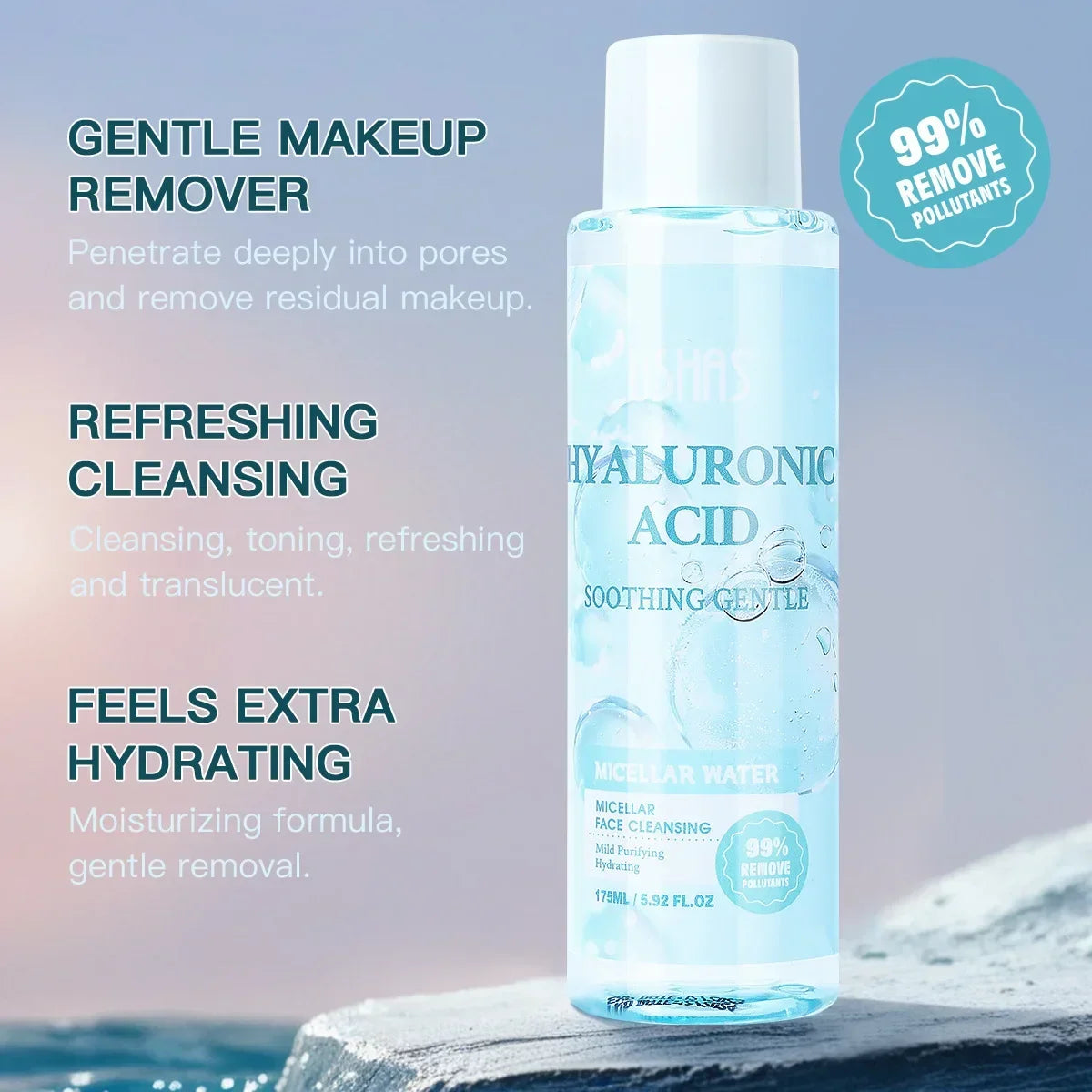 Gentle Makeup Remover Water Deep Cleansing Hydrating Moisturizing Non Irritating Refreshing Mild Facial Cleaner