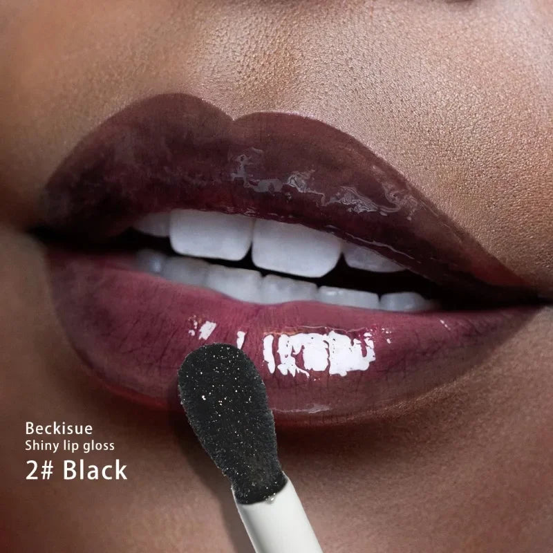 Translucent Black Sugar Lip Oil Water Gloss Jelly Mirror Lip Glaze Lipstick Lip Make Up Women Beauty Nonstick Cup Lip Gloss