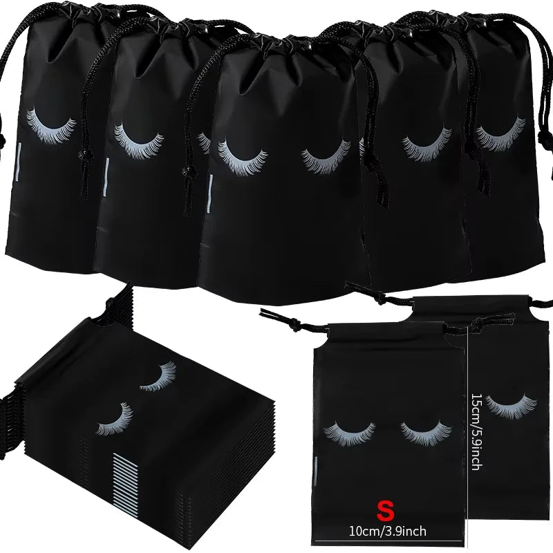 20Pcs Eyelashes Make Up Bag Reusable Aftercare Bags Toiletry Lipstick Travel Pouch Lash Extension Supplies Cosmetic Makeup Tools