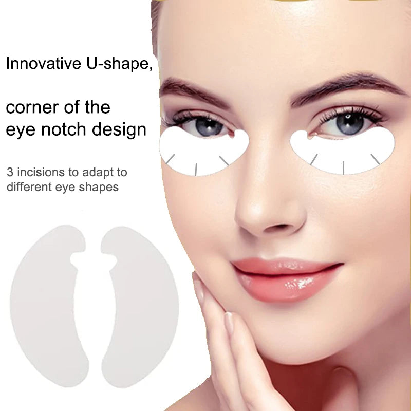 50 Pairs Hydrogel Patches for Eyelashes Lash Extension Supplies Under Eye Pads for Cilia Gel Grafted Beauty Tools
