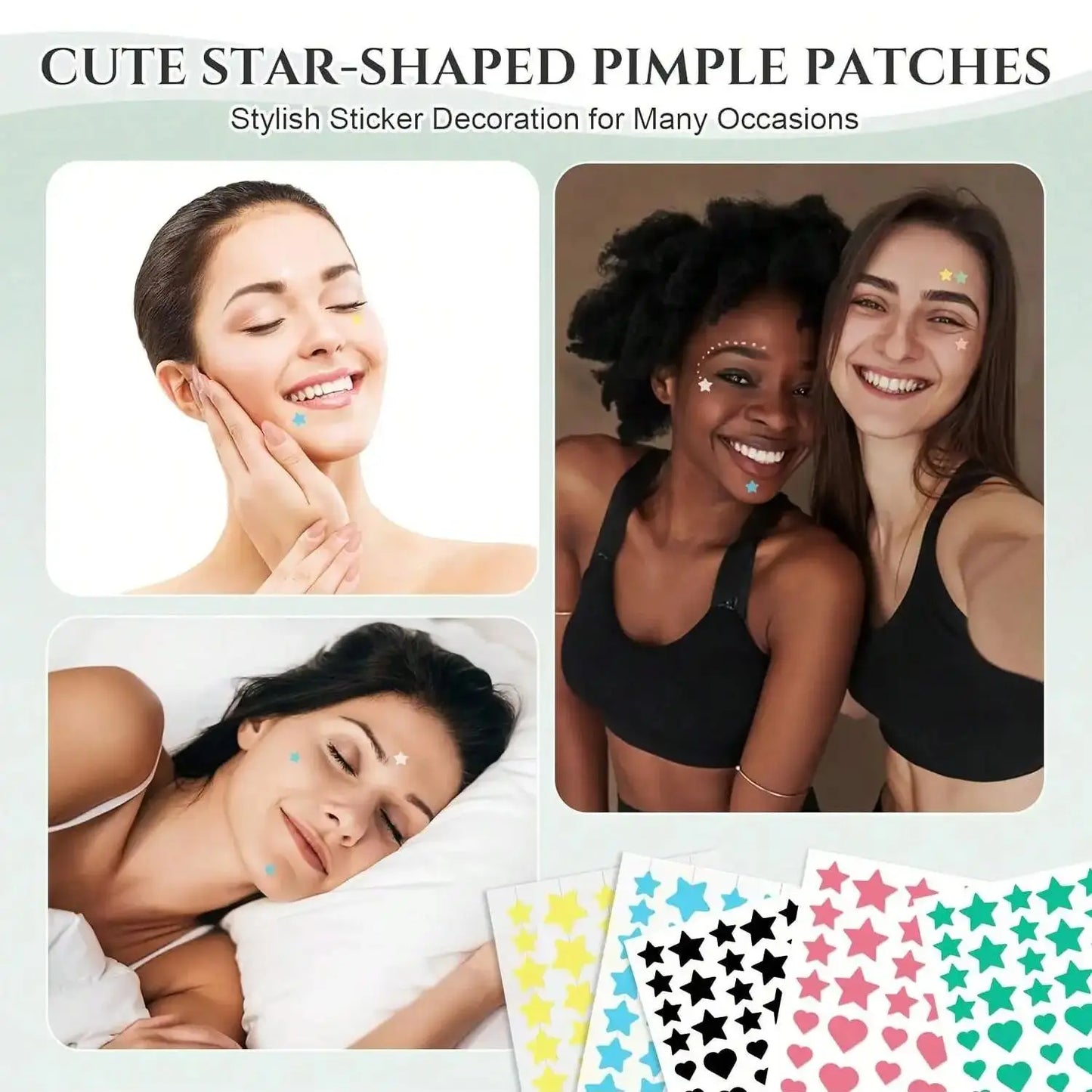432 Count - Acne Patch, covering pimples and blemishes, facial and skin spot stickers, suitable for party performances