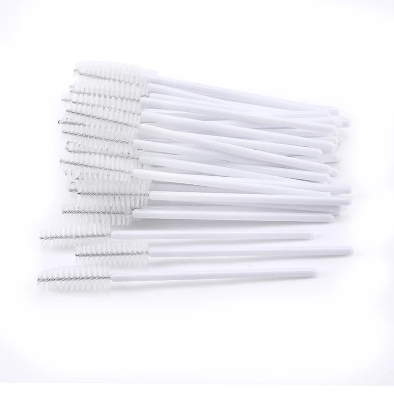 50pcs/set Professional Eyebrow Mascara Wand Applicator Eyelash Brush Wholesale Disposable Lash Wands Eyelash Extension Supplies