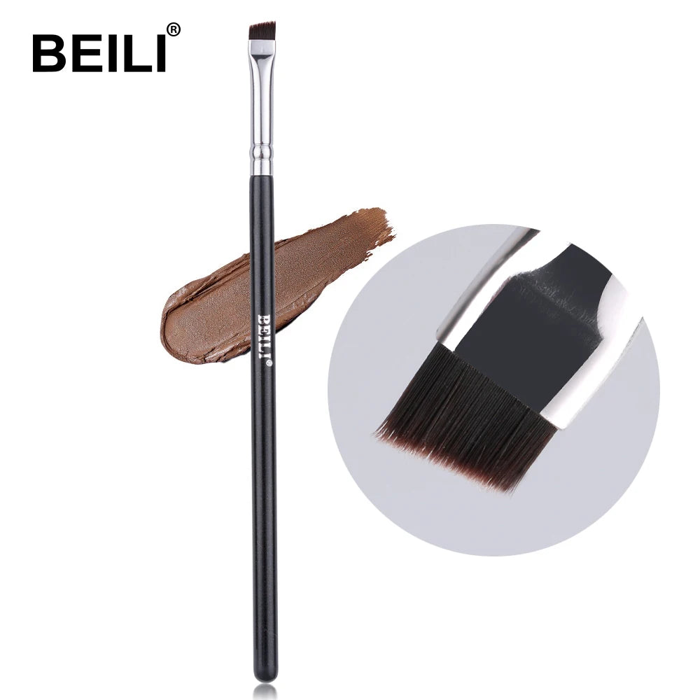 BEILI Ultra Thin Eyebrow Makeup Brush Set For Professional Eyeliner Eyelash Concealer Detail Brushes Make up Beauty Product