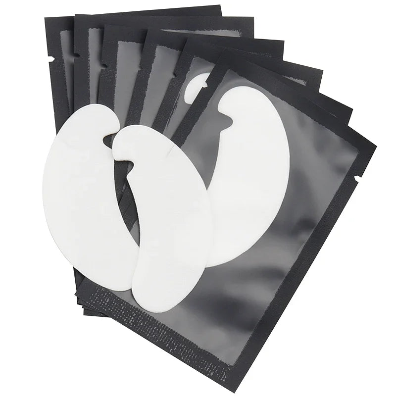 50 Pairs Eyelash Extension Under Eye Pads, Eye Patches for Lash Extensions, Makeup Stickers Tip Protectors Beauty Salon Supplies