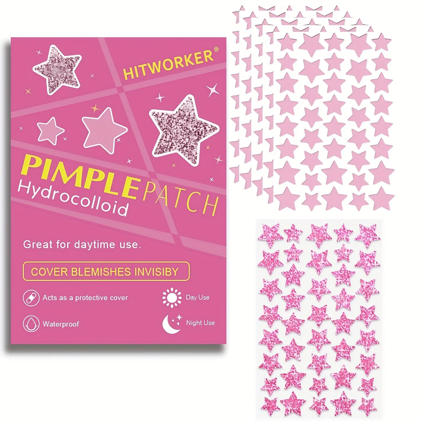 240pcs Star Shape Pimple Colorful Hydrocolloid Acne Patches Facial Skin Care Isolate Air Pollution Closed Acne Blemishes Cover
