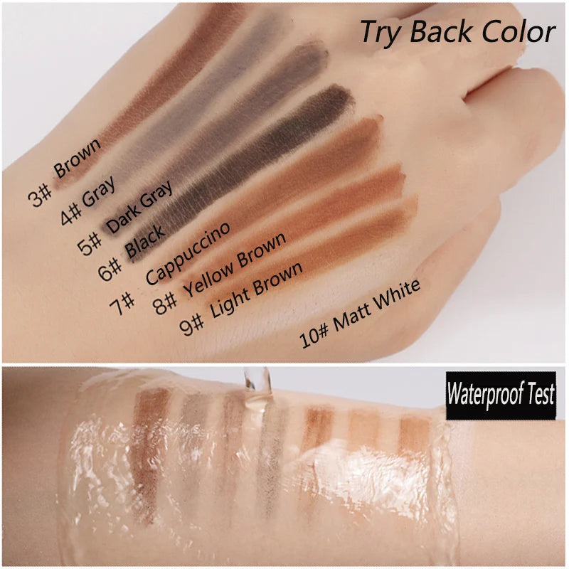 5PCS Haozhuang Eyebrow Pencil Brown Wholesale Cosmetic Pencil Product Natural Waterproof Long-Lasting Tattoo Brush Makeup Beauty