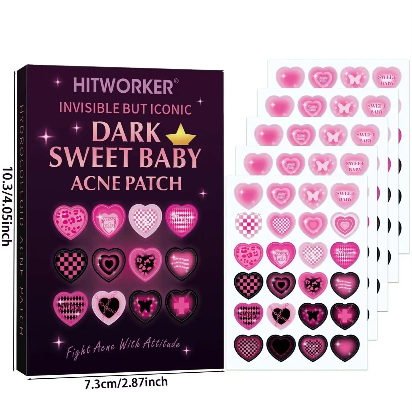 48/120 water-based acne patches, effectively covering acne and blemishes, suitable for music festival party performances