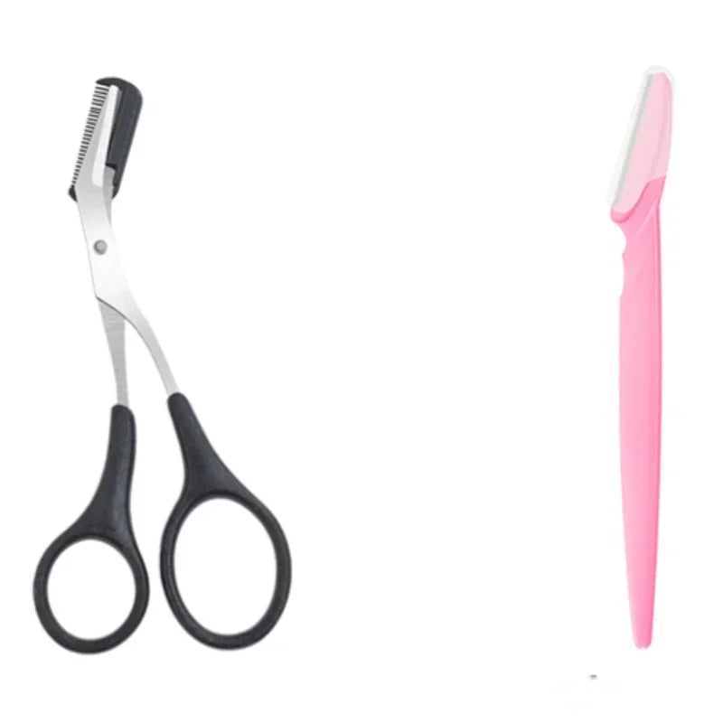 Eyebrow Trimmer Scissor Beauty Products for Women Eyebrow Scissors with Comb Beauty Scissors  Stainless Steel Makeup Accessories