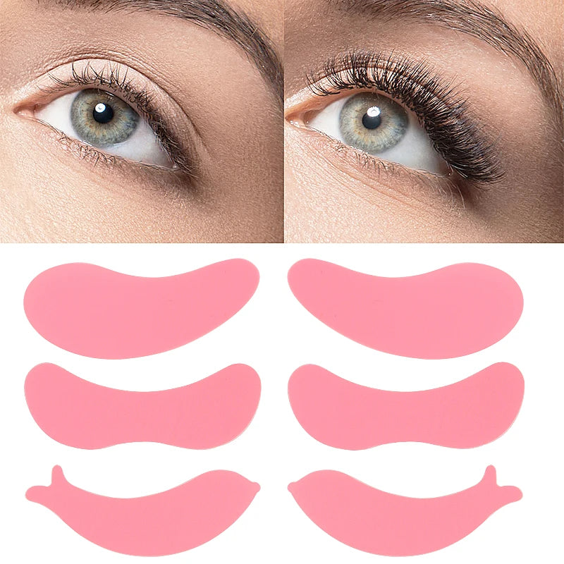 1 Pair Reusable Silicone Eye Pads Lash Lift Under Eye Gel Patch Grafting Lashes Beauty Makeup Tools Eyelash Extension Supplies