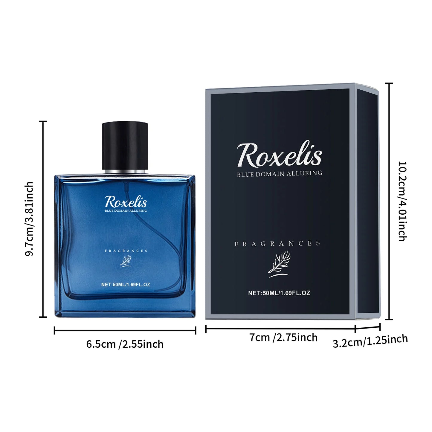 ROXELIS 50ML Blue Domain Alluring Fragrances High-Quality Ingredients Bring Ahigh-end Fragrance Experience