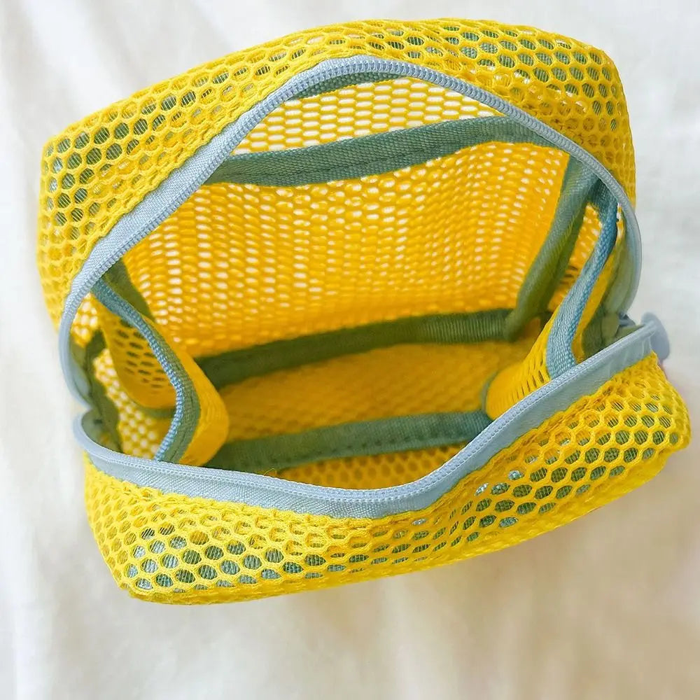 Durable Dopamine Color Storage Bag Candy Color Large Capacity Mesh Cosmetic Bag Toiletry Travel Storage Pouch