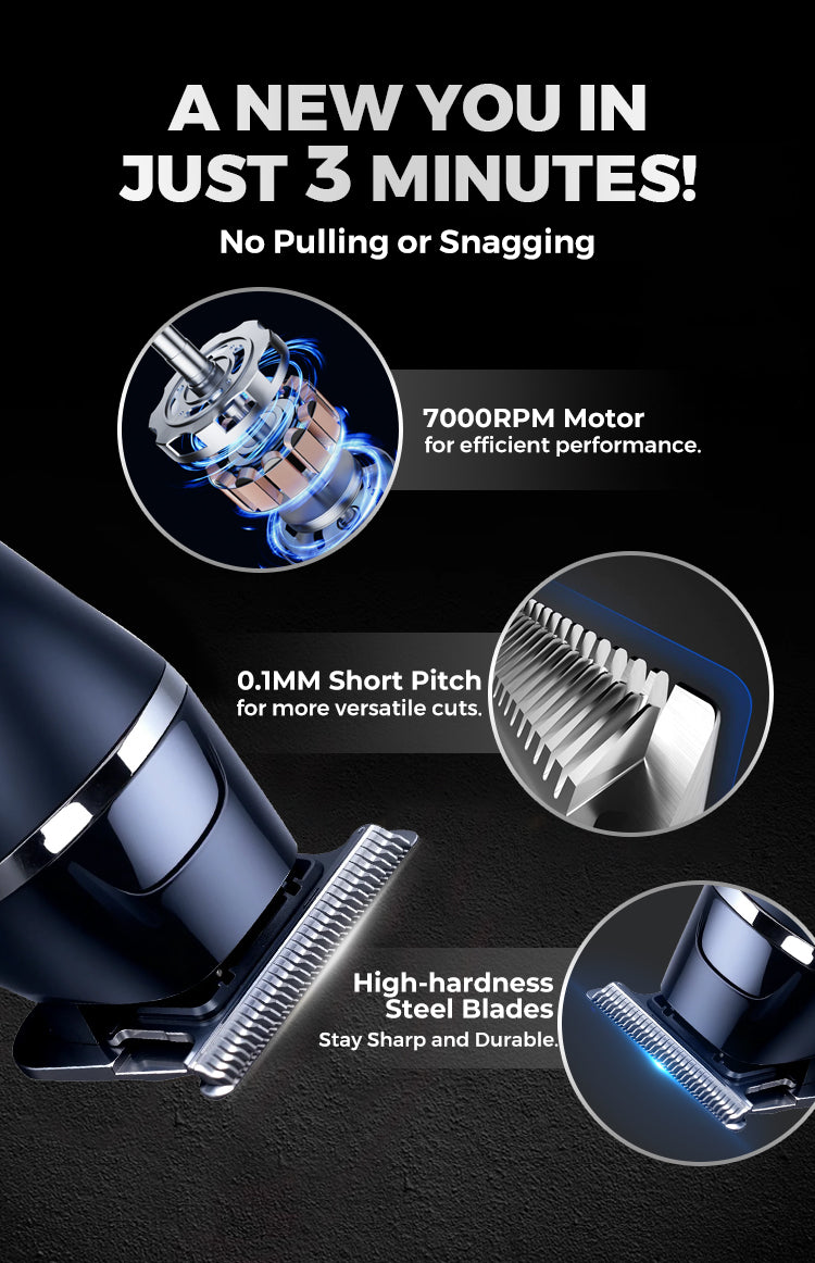 Household Digital Display Professional Electric Hair Clipper Set Portable USB Chargeable Electric Clipper Cordless Hair Trimmer