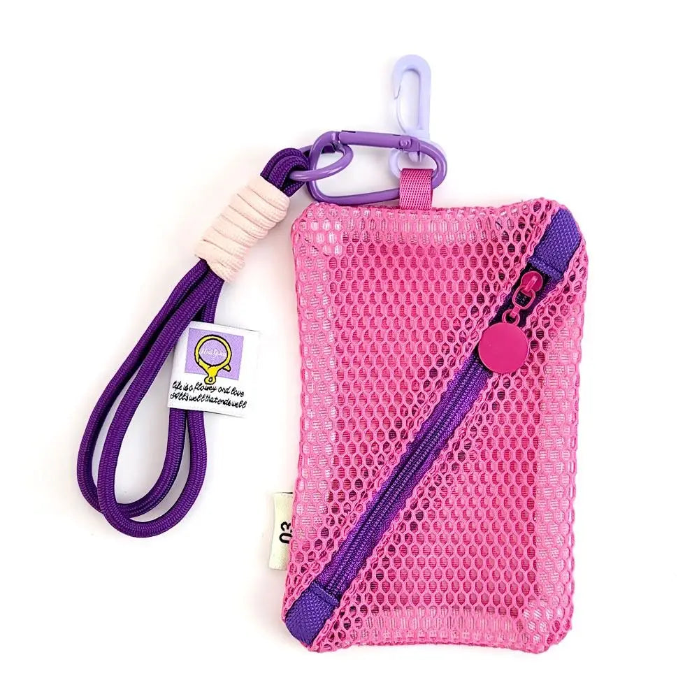 Durable Dopamine Color Storage Bag Candy Color Large Capacity Mesh Cosmetic Bag Toiletry Travel Storage Pouch