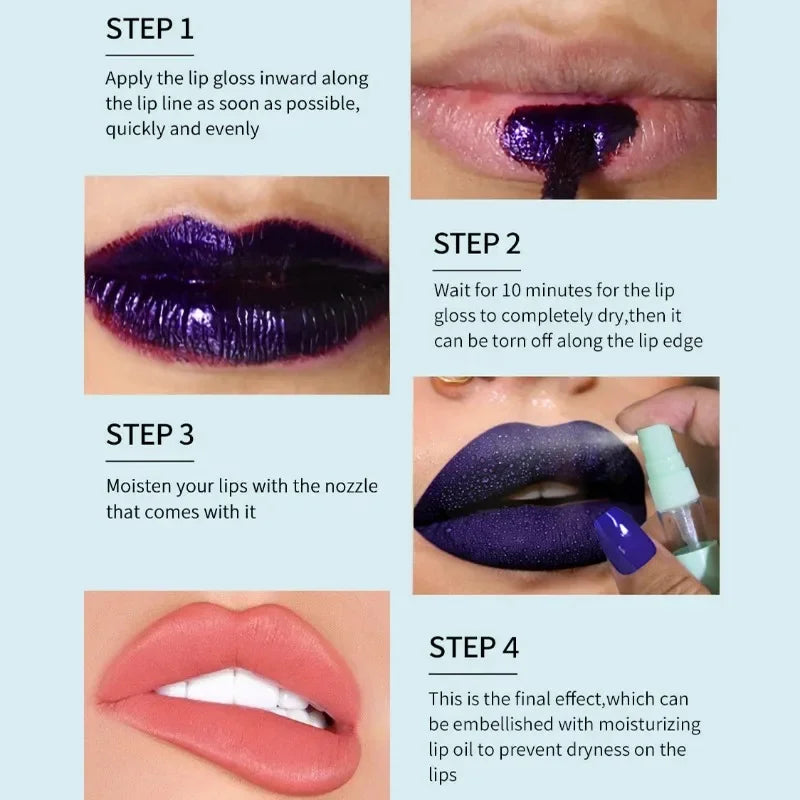 Peel Off Liquid Lipstick Lip Liner Tearing Lip Stain Waterproof Lasting Non-stick Lip Cup Dye Contour Beauty Cosmetics Makeup