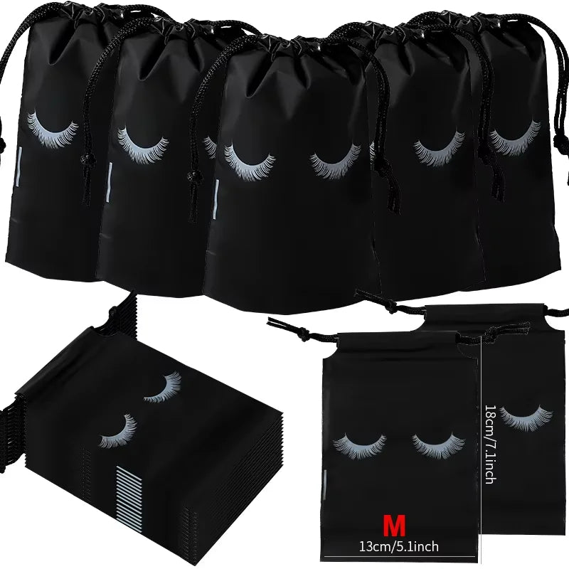 20Pcs Eyelashes Make Up Bag Reusable Aftercare Bags Toiletry Lipstick Travel Pouch Lash Extension Supplies Cosmetic Makeup Tools