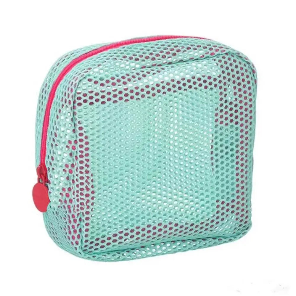 Durable Dopamine Color Storage Bag Candy Color Large Capacity Mesh Cosmetic Bag Toiletry Travel Storage Pouch