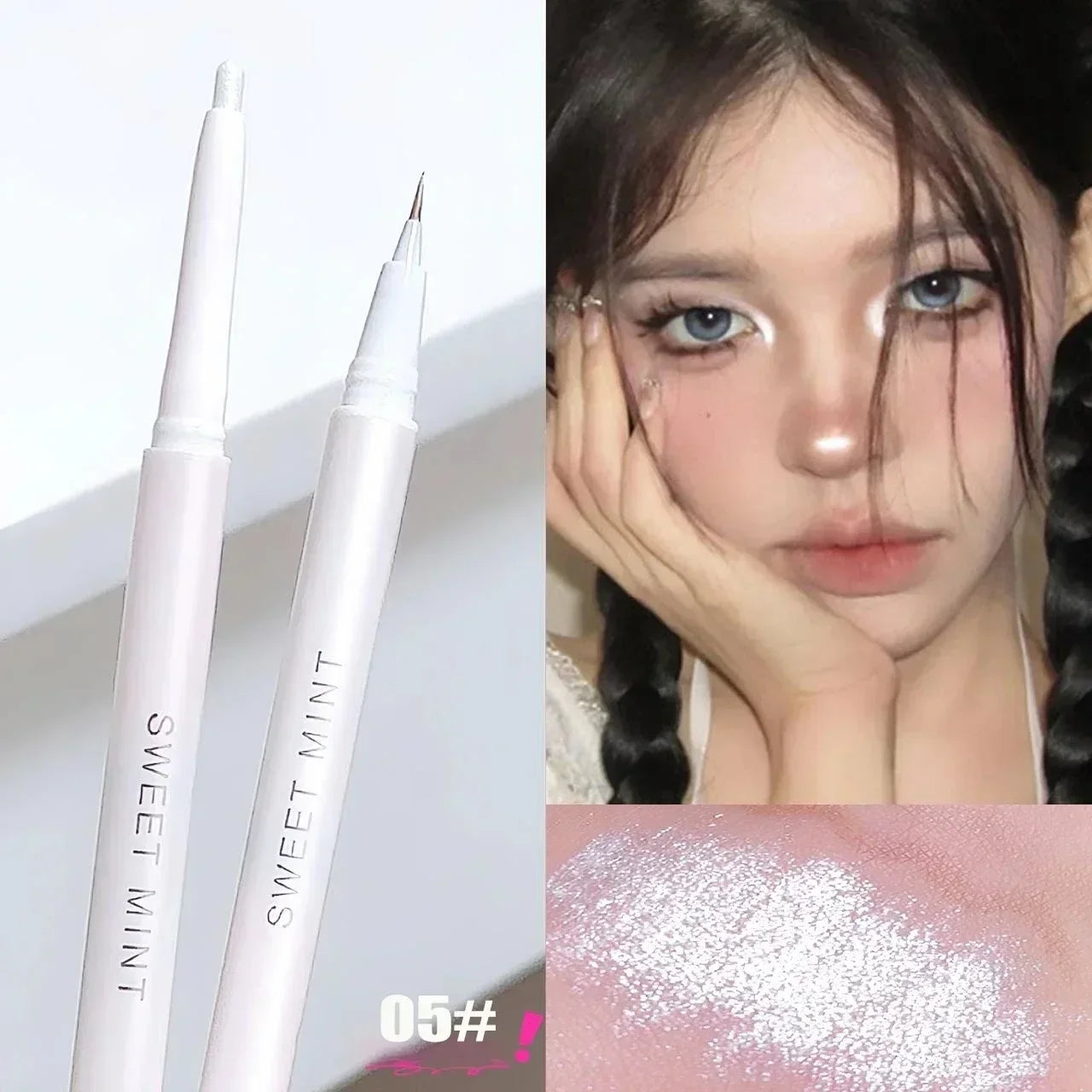 Matte Brightening Lying Silkworm Shadow Pen Double-end Ultra-fine Quick Dry Highlighter Pen Eye Makeup Lasting Beauty Eye Makeup