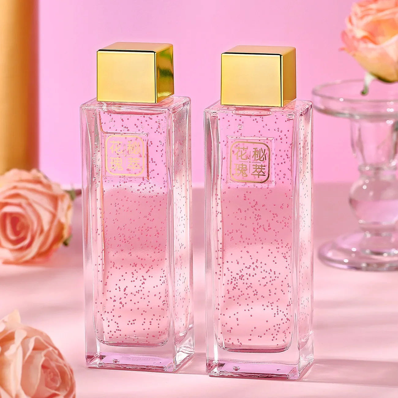 Rose Flower Secret Makeup Face Serum Activating Skin Essence Moisturizing Shrink Pores Facial Serum Beauty Skin Care Products